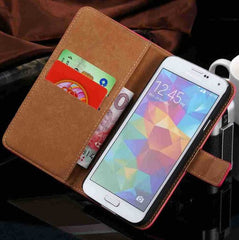 Real Genuine Leather Case for Samsung Galaxy S5