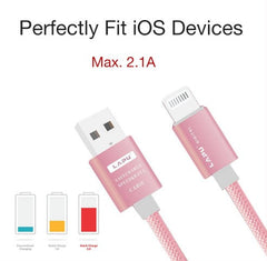 Metal Braided Mobile Phone Charging USB Cable Charger