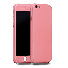 Hard Ultra Thin Cover Phone Case + Tempered Glass