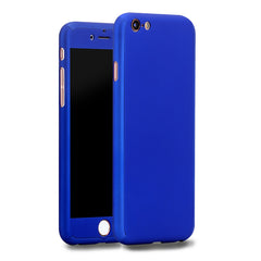 Hard Ultra Thin Cover Phone Case + Tempered Glass