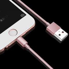 Metal Rose Gold Wire Charging USB Cable