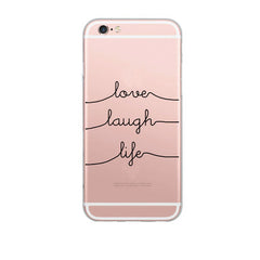 Portuguese Words Design Transparent Soft Silicon Phone Case