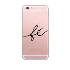 Portuguese Words Design Transparent Soft Silicon Phone Case