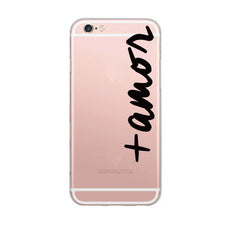 Portuguese Words Design Transparent Soft Silicon Phone Case