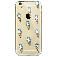 Summer Fruit Banana Unicorn Transparent Silicone Soft TPU Cases