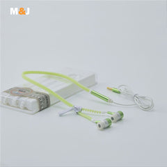 Glow Luminous Light Metal Zipper Earphone