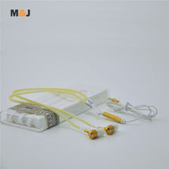 Glow Luminous Light Metal Zipper Earphone