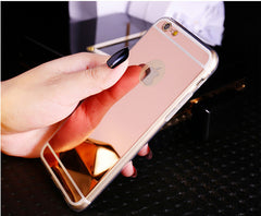 Clear Silicone Edge + Shinny Mirror Back Cover