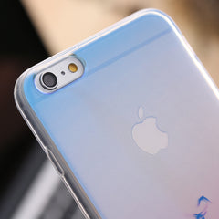Modern Blue Ray Light Clear Mobile Phone Case