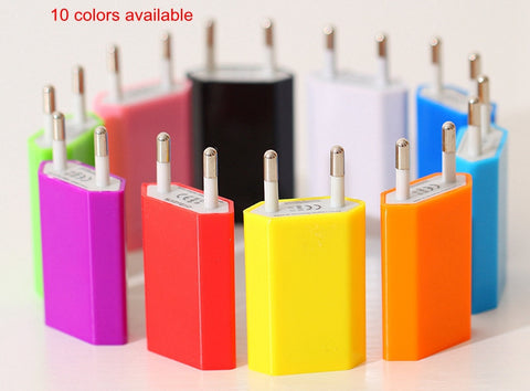 Universal EU Plug Adapter Mini AC Power USB Wall Charger
