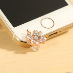 Luck Leaves Shape Front Anti Dust Plug Rhinestone