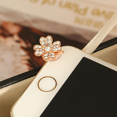 Luck Leaves Shape Front Anti Dust Plug Rhinestone