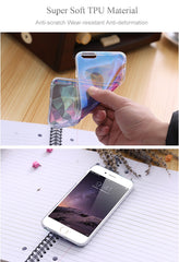 Modern Blue Ray Light Clear Mobile Phone Case