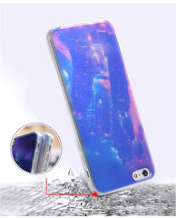 Modern Blue Ray Light Clear Mobile Phone Case
