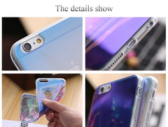 Modern Blue Ray Light Clear Mobile Phone Case