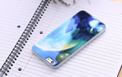Modern Blue Ray Light Clear Mobile Phone Case