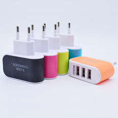 3 USB Port Wall Charger Travel AC Power Adapter