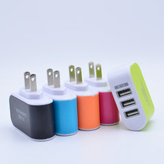3 USB Port Wall Charger Travel AC Power Adapter
