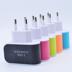 3 USB Port Wall Charger Travel AC Power Adapter