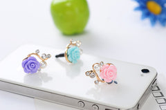 Ultra Xian Resin Flower Mobile Phone Dust Plug