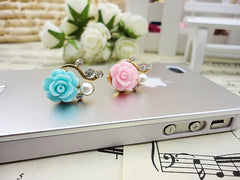 Ultra Xian Resin Flower Mobile Phone Dust Plug