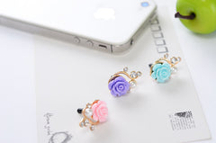 Ultra Xian Resin Flower Mobile Phone Dust Plug