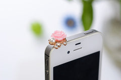 Ultra Xian Resin Flower Mobile Phone Dust Plug