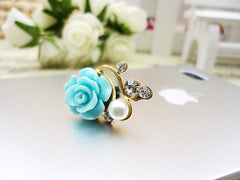 Ultra Xian Resin Flower Mobile Phone Dust Plug