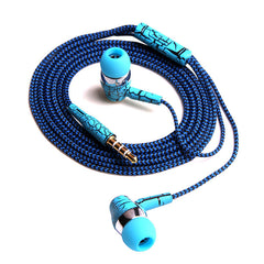 Crack Earphone Cloth Rope Stereo Bass Headset