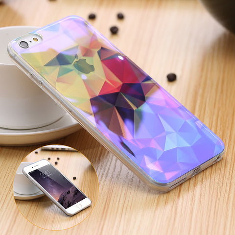 Modern Blue Ray Light Clear Mobile Phone Case