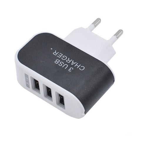 3 USB Port Wall Charger Travel AC Power Adapter