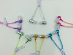 Glow Luminous Light Metal Zipper Earphone