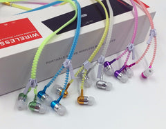 Glow Luminous Light Metal Zipper Earphone