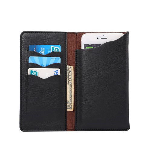 Wallet Book Style Leather Phone Pouch Case