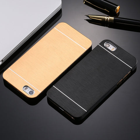 Luxury Hard Aluminum Metal Soft TPU Frame Case