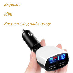 Fast Dual USB Smart Car Mobile Phone Charger LED Digital Display