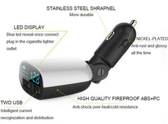 Fast Dual USB Smart Car Mobile Phone Charger LED Digital Display